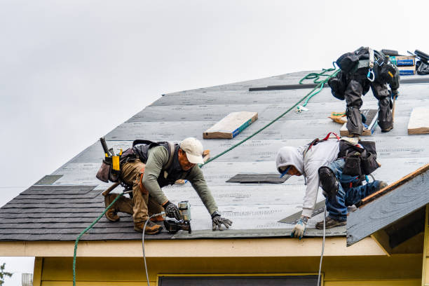 Professional Gutter Installation technician working in Lynden, WA